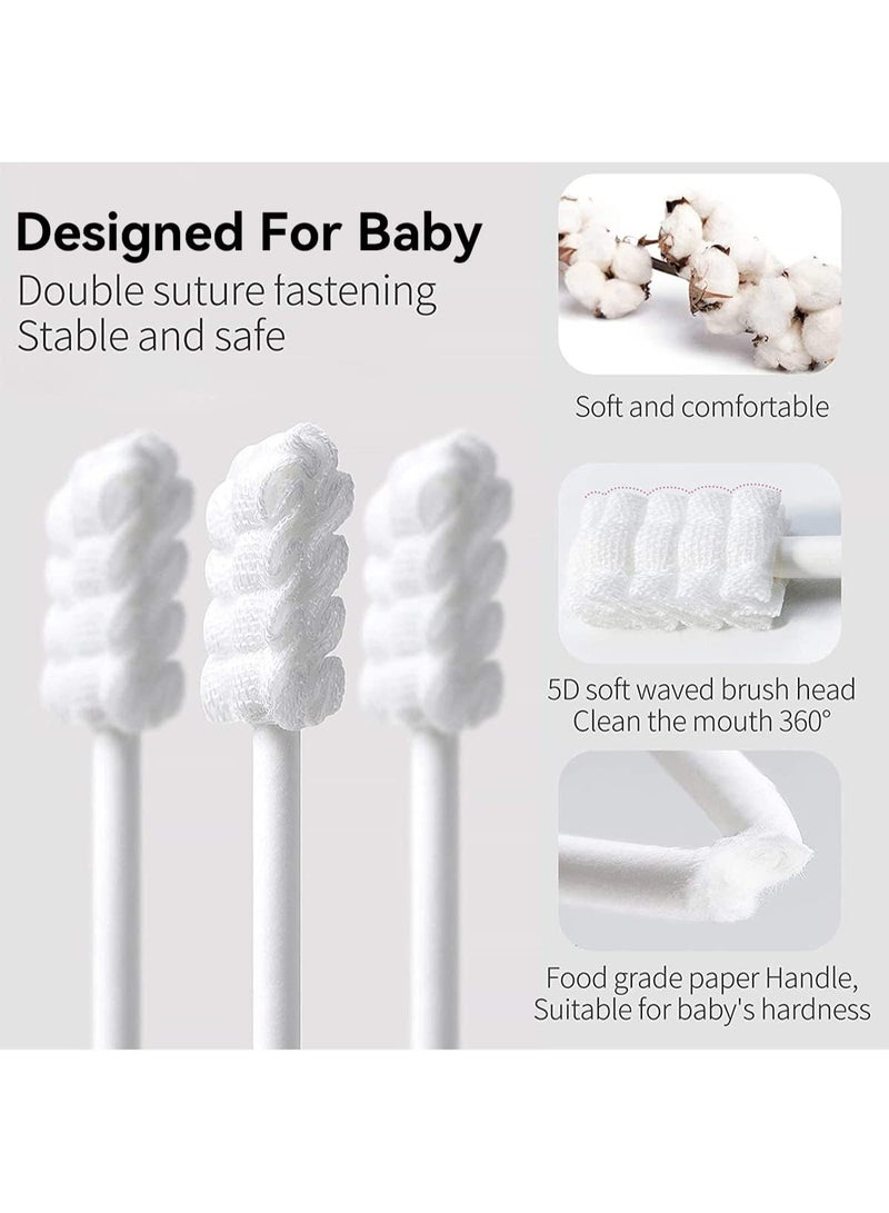 إي سي في في فرشاة أسنان للأطفال 30 قطعة للعناية بالفم وتنظيفه، عصا لتنظيف لسان الطفل من عمر 0 ​​إلى 36 شهرًا، فرشاة أسنان ناعمة للاستخدام مرة واحدة للأطفال حديثي الولادة - Image 5